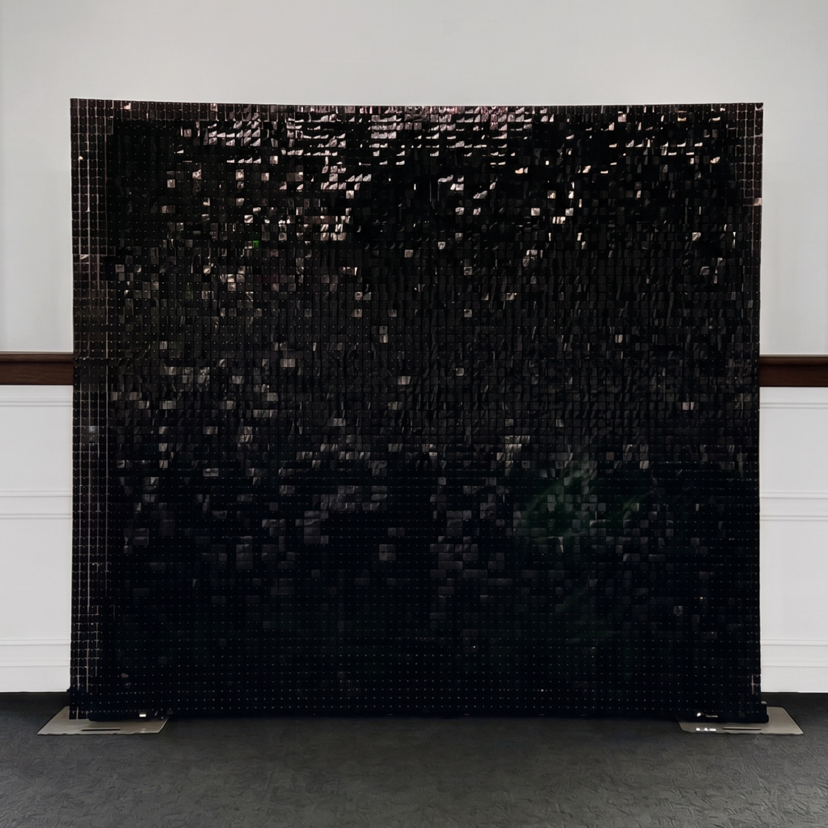 Black Sequin Shimmer Wall, another view