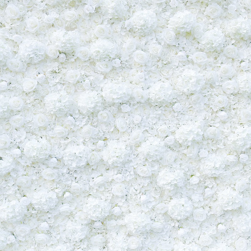 White Rose & Hydrangea Flower Wall