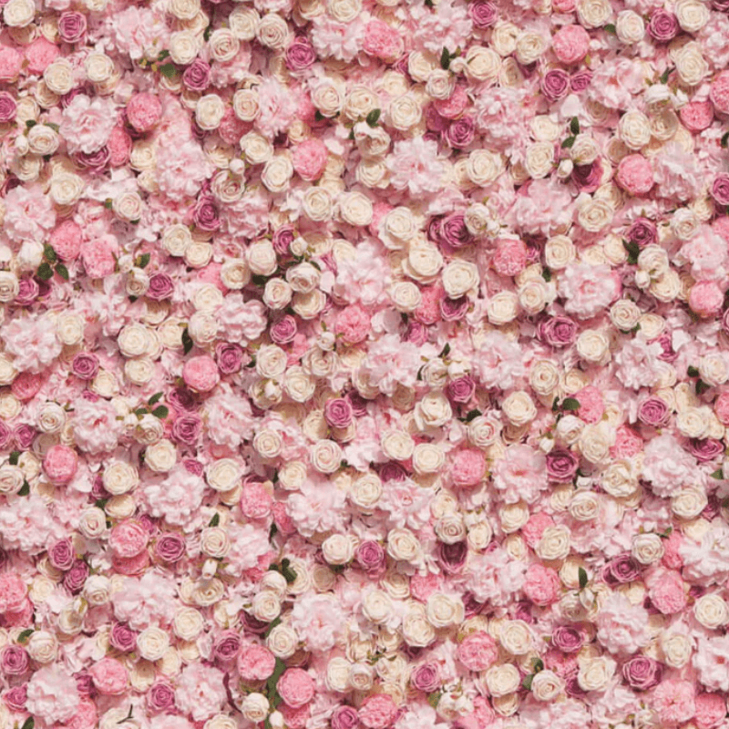 Pink Rose Flower Backdrop Wall