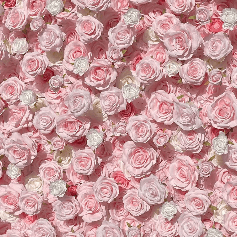Blush Pink Rose Flower Backdrop Wall