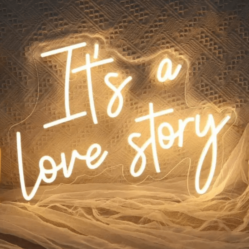 It's a Love Story Neon Sign
