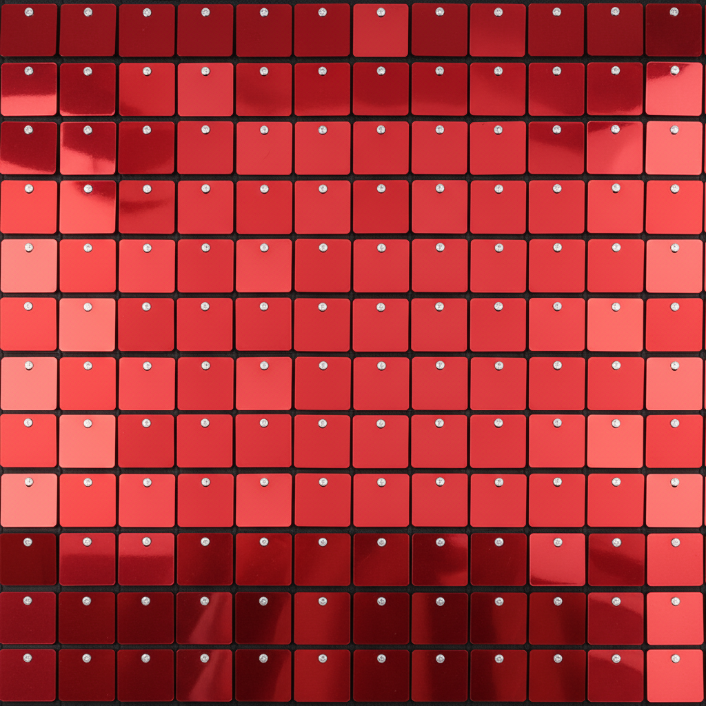 Red Sequin Shimmer Wall