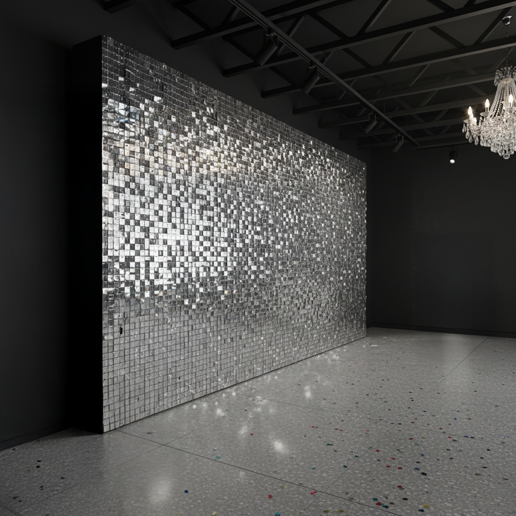 Silver Sequin Shimmer Wall