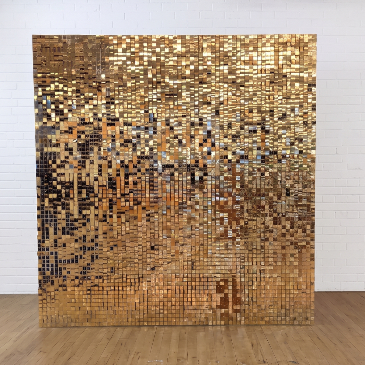 Gold Sequin Shimmer Wall, another view