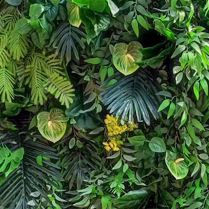 Green Foliage Flower Backdrop Wall