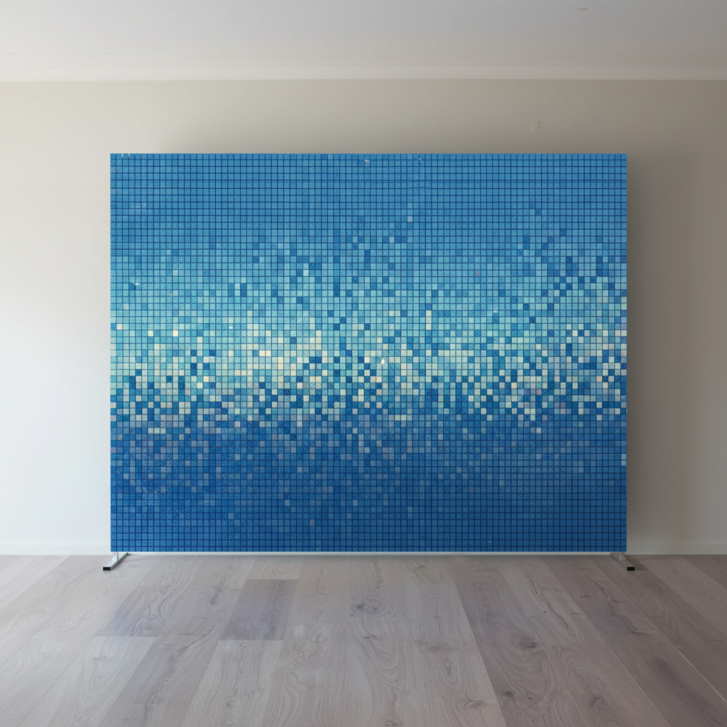 Blue Sequin Shimmer Wall