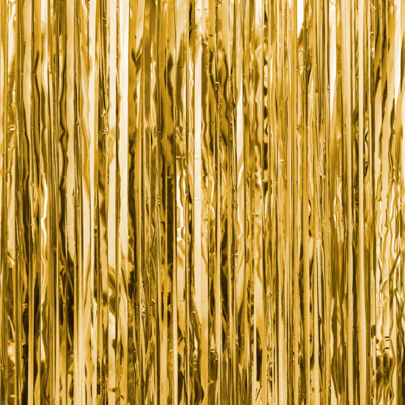 Gold Metallic Tinsel Shimmer Backdrop Wall