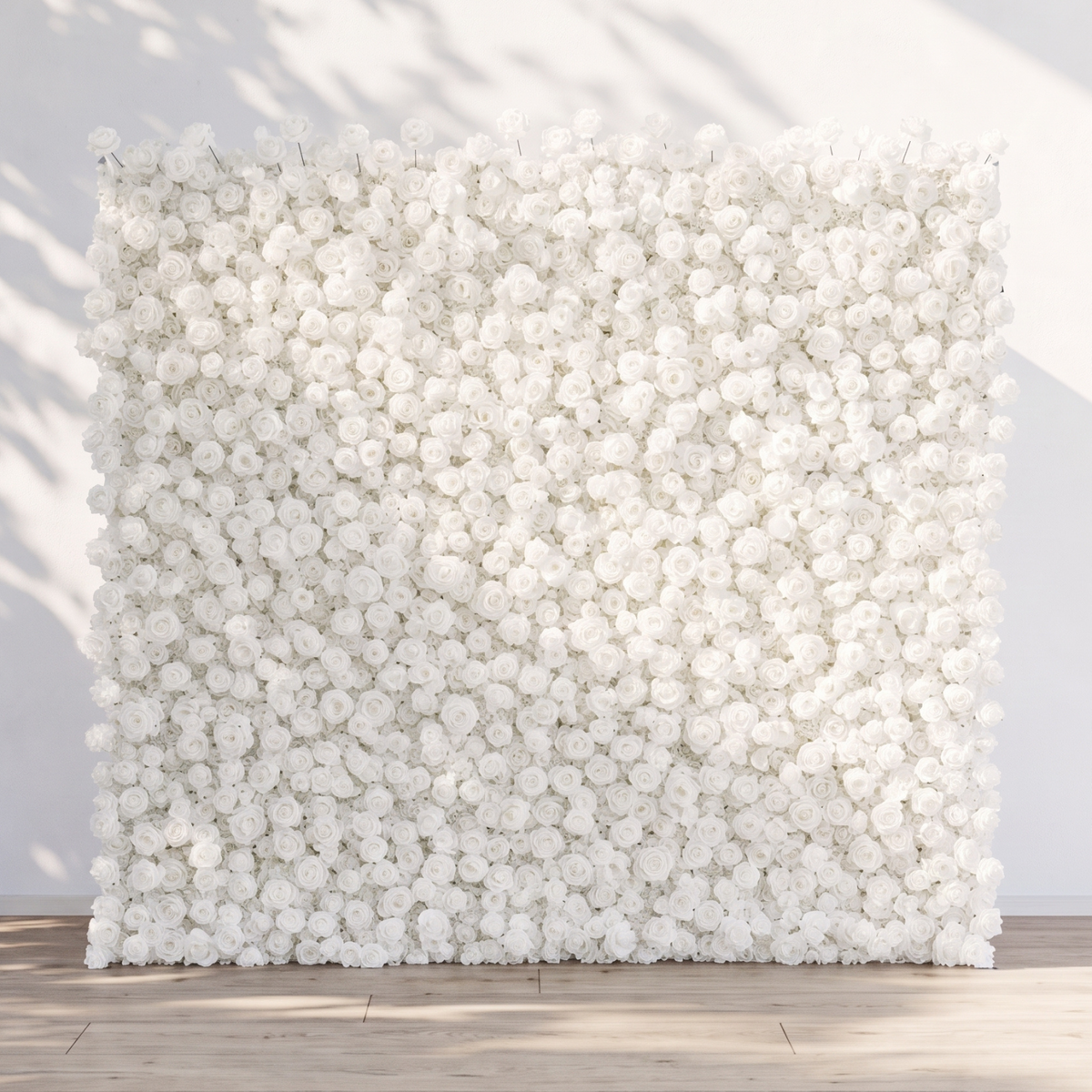 White Roses Flower Backdrop Wall, another view